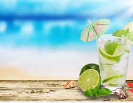 Fresh and delicious summer drink- lime and mint