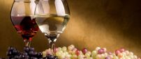 Delicious grapes and fine wine - HD wallpaper
