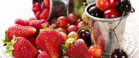 Berries and strawberries - fruits of June