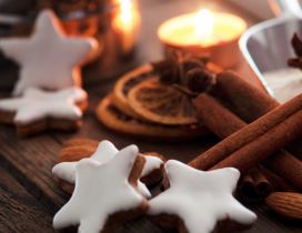 Star cookies with lime and cinnamon - Christmas sweets