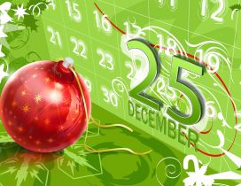 Christmas is here - 25 December Winter holiday
