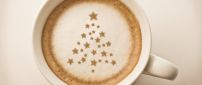 Sweet Christmas tree in a cup of coffee - Happy Holiday