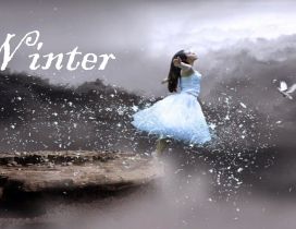 Flying to the Winter season - White dress