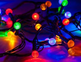 Colorful Christmas lights - Magic moments