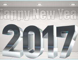 Grey wallpaper - Happy New Year 2017 HD