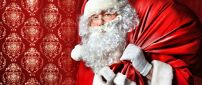 Real Santa Claus and the box gift - Christmas night