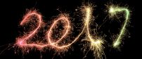 2017 made from fireworks - Happy New Year