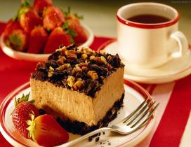 Sweet piece of cake in the morning - Coffee time