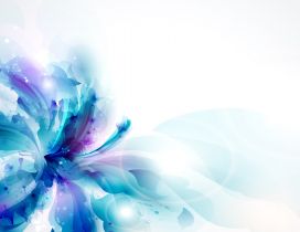 Blue orchid flower - Wonderful digital art design