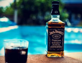 Jack Daniel Whiskey - Summer drink at the pool party
