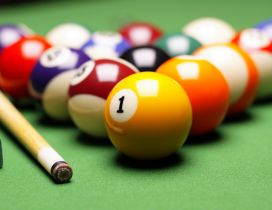 Billiard pool game - Macro HD wallpaper