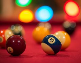 Pool game in a wonderful Casino - Blurry light wallpaper