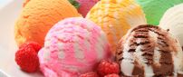 Delicious fruit ice cream  in a hot summer day -HD wallpaper