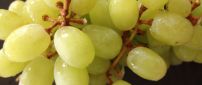 Macro Big white grape - Delicious fruit of Autumn season