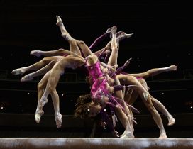Wonderful gymnastic sport for women - Artistic moment