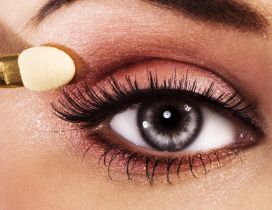 Autumn makeup - Beautiful grey eye