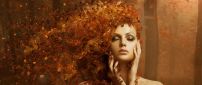 Autumn artistic wallpaper - Wonderful makeup and hair