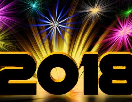 Digital fireworks - Happy New Year 2018