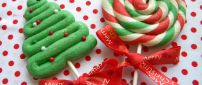 Happy winter holiday - Christmas candies on the stick