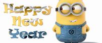 Funny wallpaper with Minion  - Happy New Year 2018