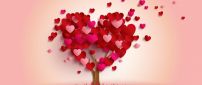 The tree of pure love made from hearts - Valentines Day