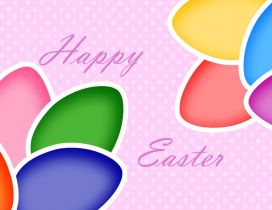 Happy Easter Holiday - Colorful paper eggs