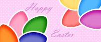 Happy Easter Holiday - Colorful paper eggs