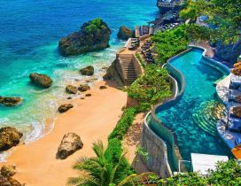 Wonderful pool and beach in Bali - Relaxing summer holiday