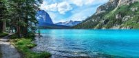 Wonderful blue clear mountain water-Fresh air beautiful view