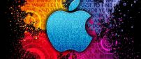 Apple logo - Color background and life messages