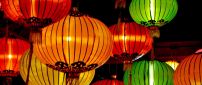 Big colorful lights from China in the sky - HD wallpaper