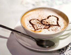 Good morning my love with a delicious coffee from my heart