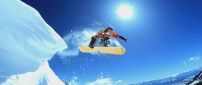 Wonderful salt with snowboard - Mountain winter sports