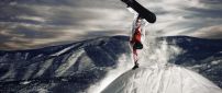 Winter season - Beautiful sport time snowboarding