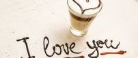 Delicious cream coffee - I love you message