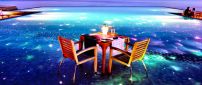 Romantic night in a magical place near ocean - HD wallpaper