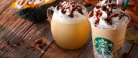 Starbucks drink in a cold Autumn day - Pumpkin pie