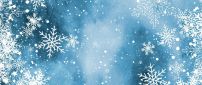 Wonderful blue background full with snowflakes - Winter time