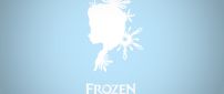 White portrait Elsa from Frozen - Blue wallpaper
