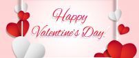 White and red hearts - Happy Valentines Day