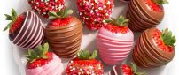 Delicious strawberry cover with chocolate - Love time