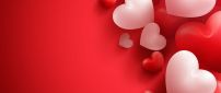 Love wallpaper with red and white hearts - Valentines Day