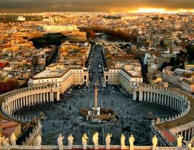Saint Peter's Square Vatican City Italy country- Visit place