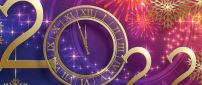 Twelve o clock midnight Happy New Year 2022