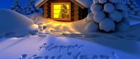 Happy New Year 2022 - message on the white snow