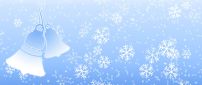 Big snowflakes on the blue sky - Winter season