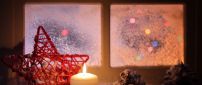 Handmade red star and Vanilla Candle - Good night winter