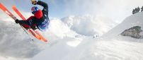 Super ski jump in the winter season snow - Winter sport