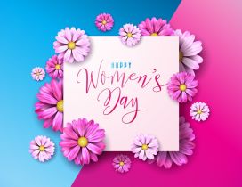 Happy Women Day - Flowers and love in the world