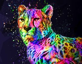 Beautiful wild animal - Abstract art design tiger
